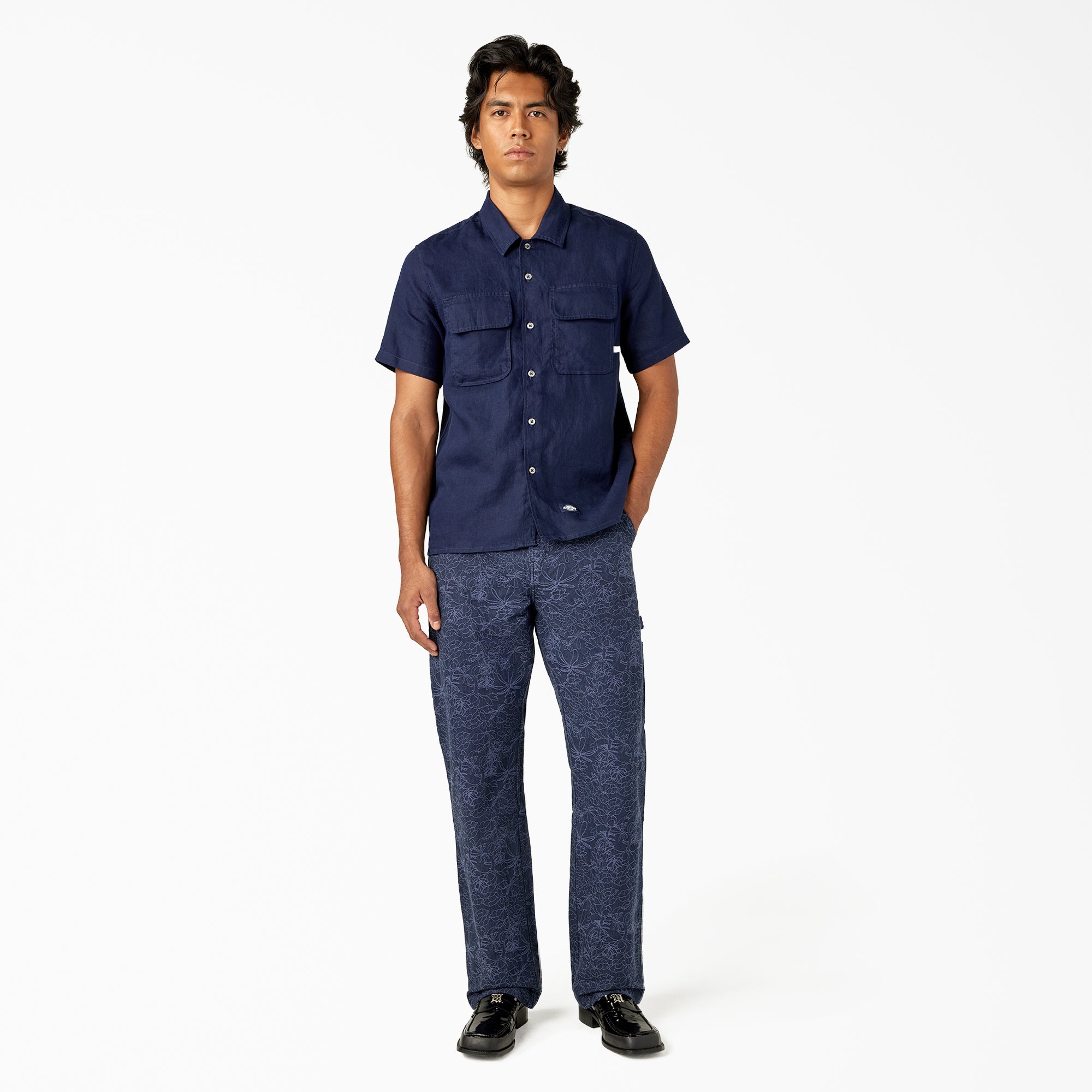 Short Sleeve Linen Work Shirt