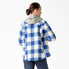 Women's Flannel Hooded Shirt Jacket