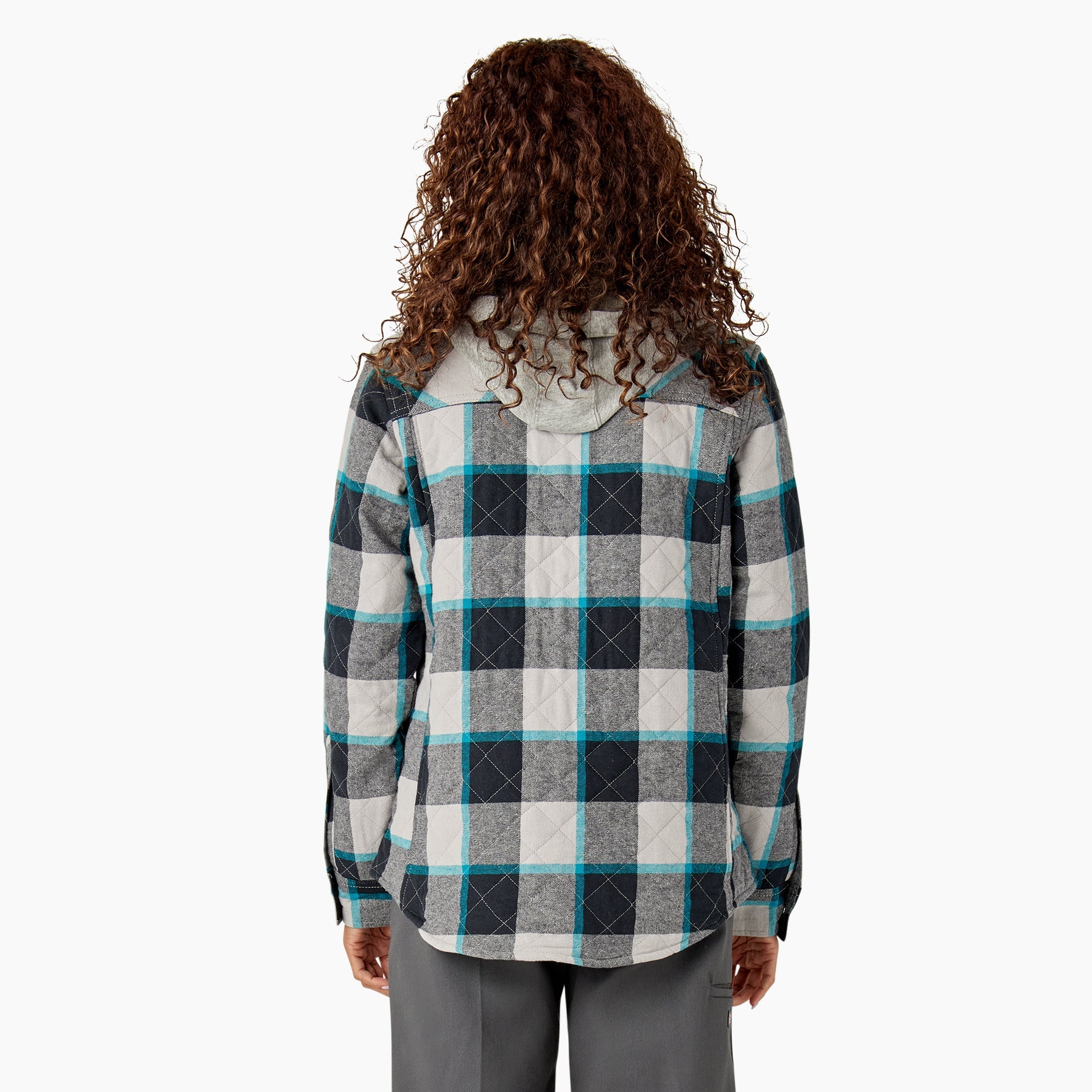 Women's Flannel Hooded Shirt Jacket