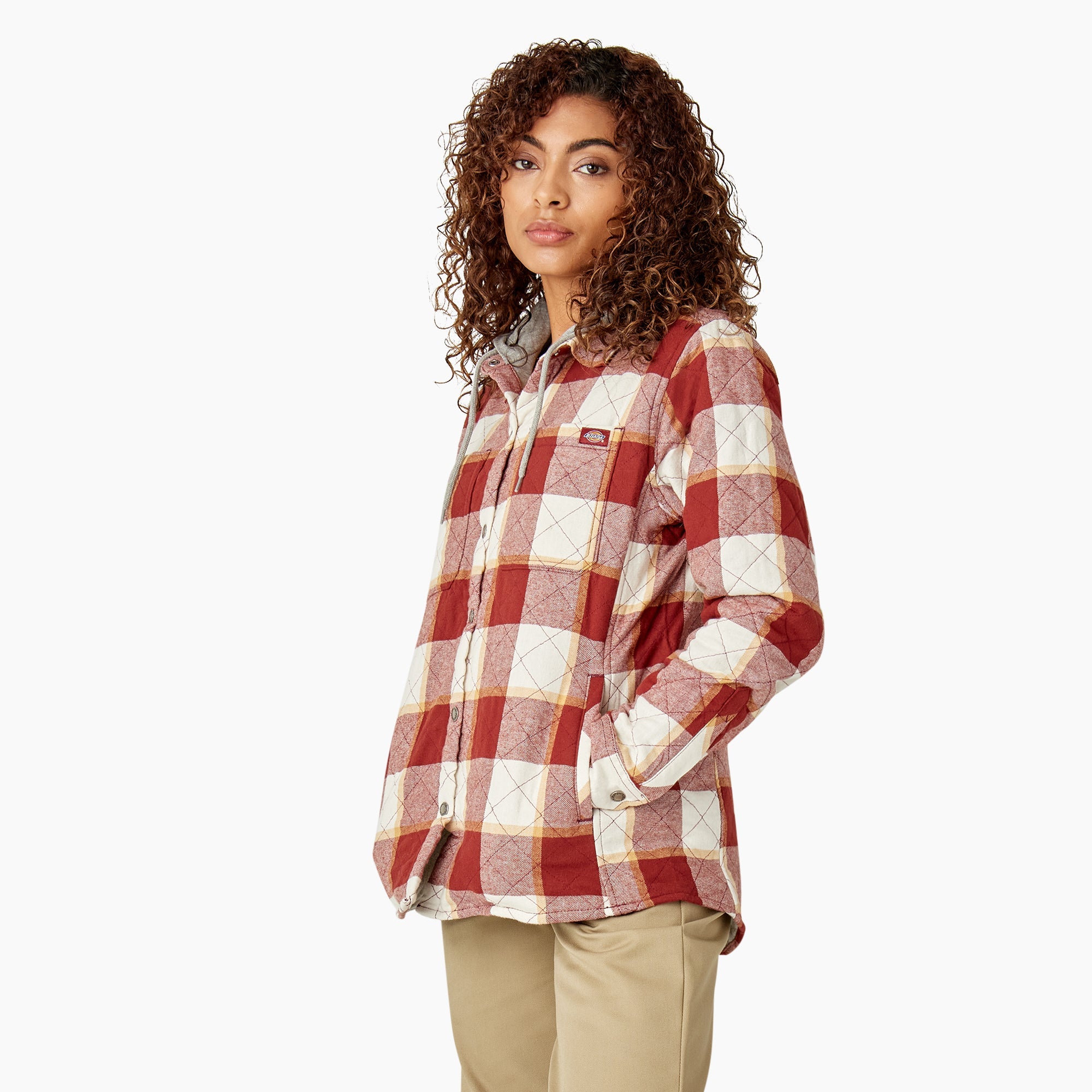 Women's Flannel Hooded Shirt Jacket