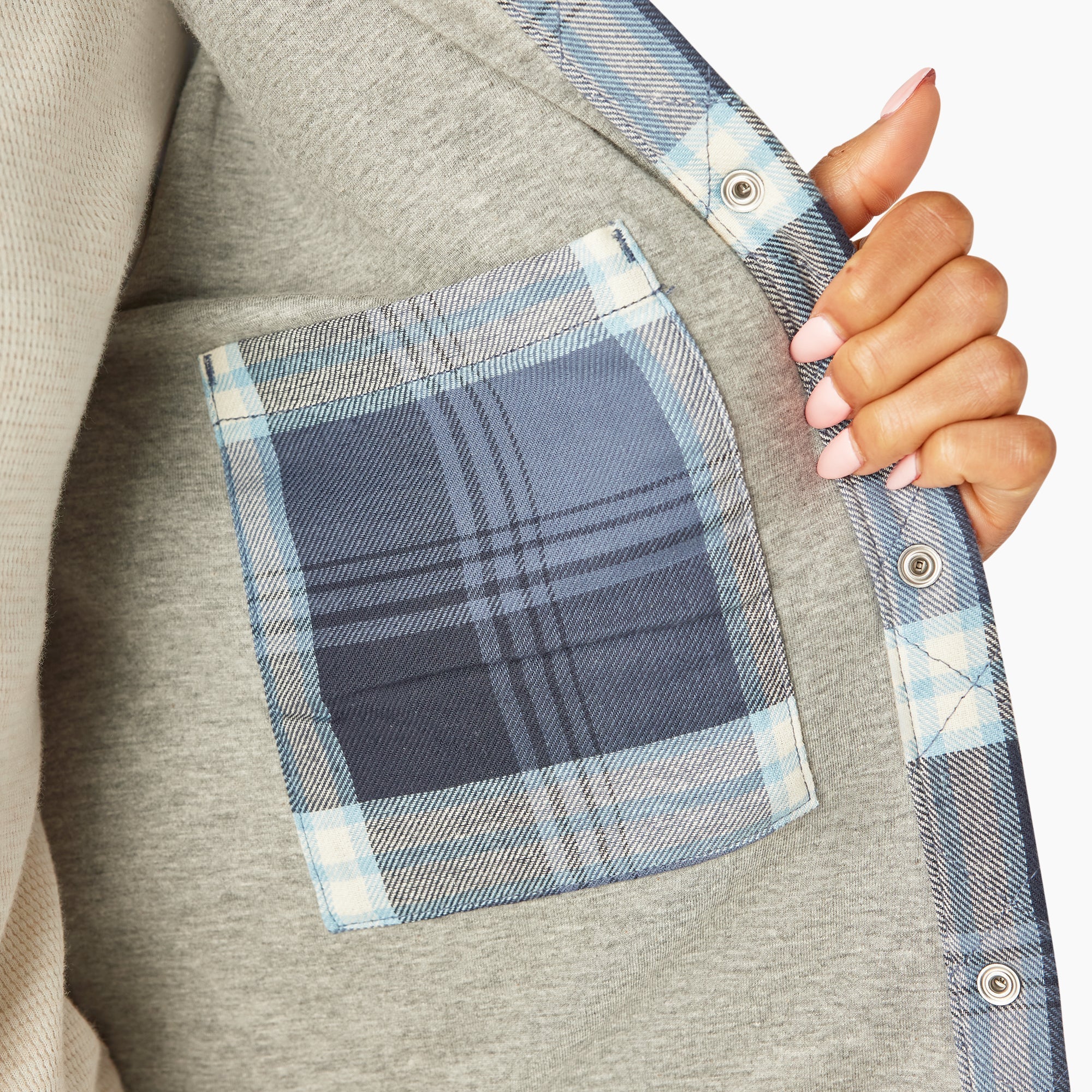 Women's Flannel Hooded Shirt Jacket