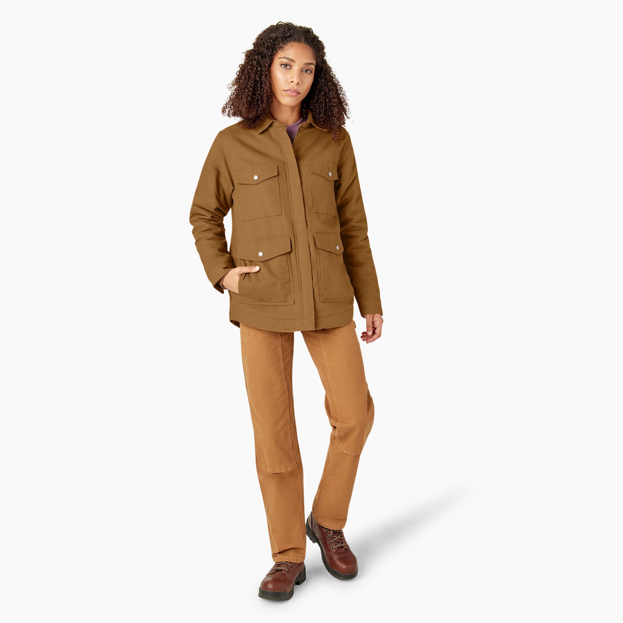 Women's Duck High Pile Fleece Lined Chore Coat