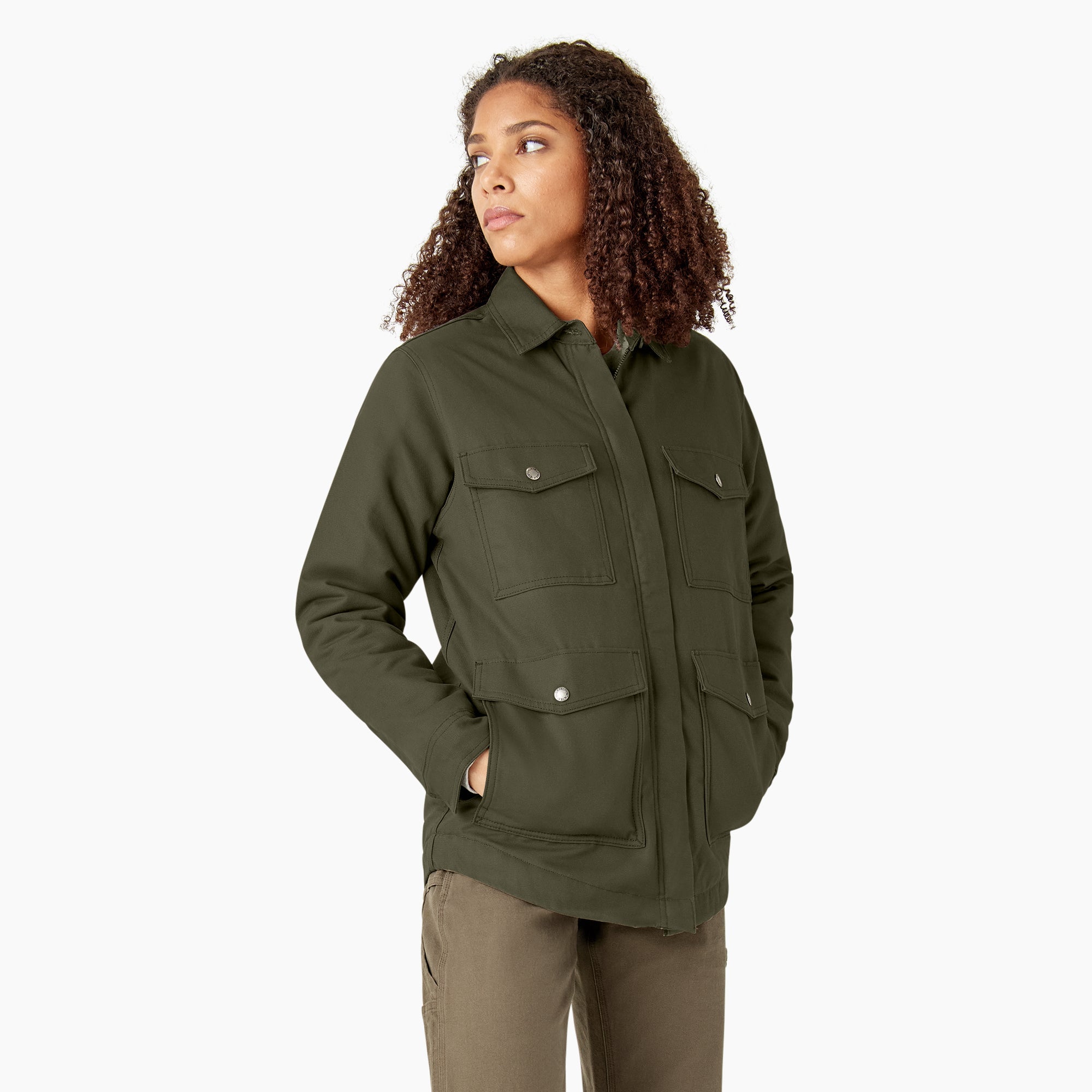 Women's Duck High Pile Fleece Lined Chore Coat