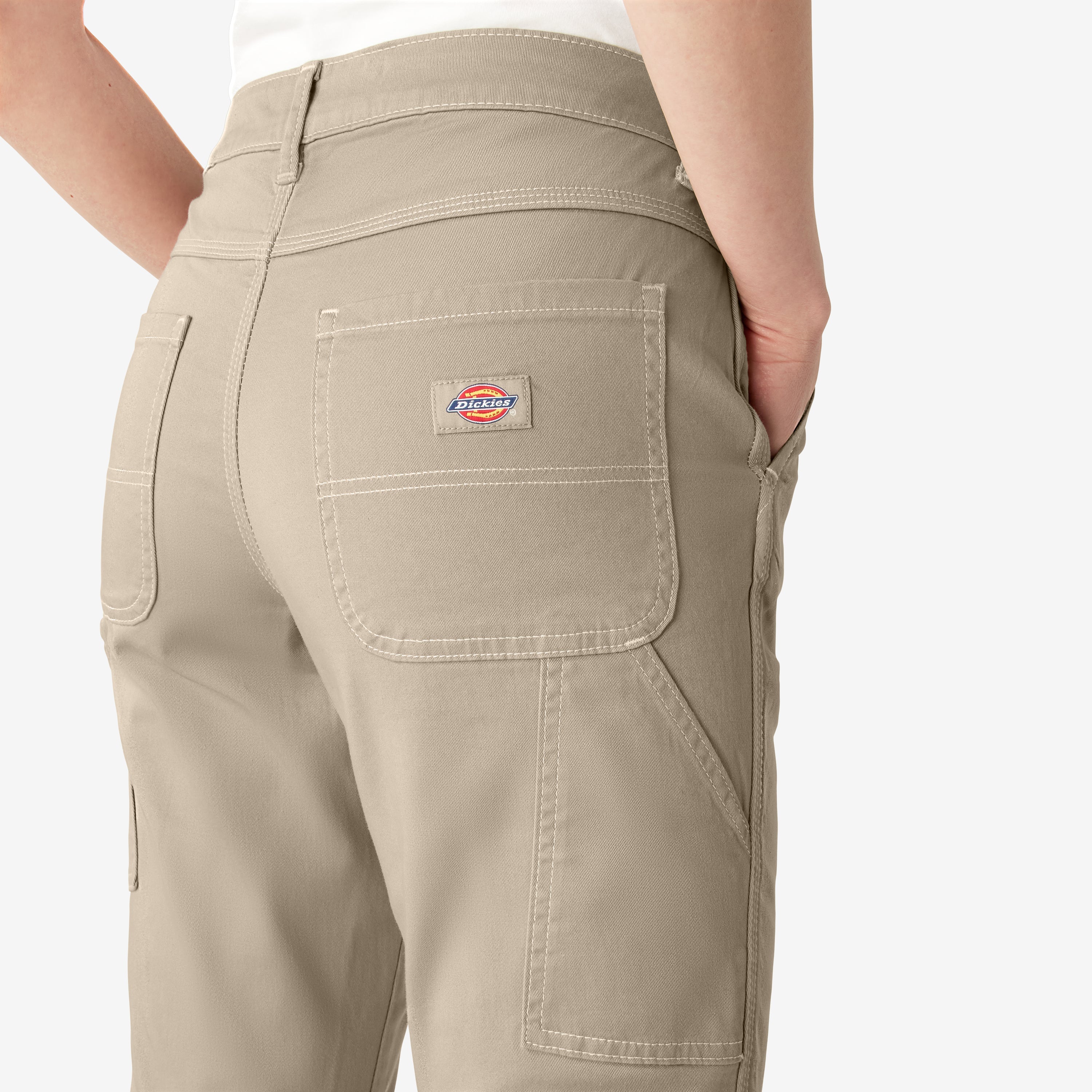 Women's Slim Straight Fit Roll Hem Carpenter Pants