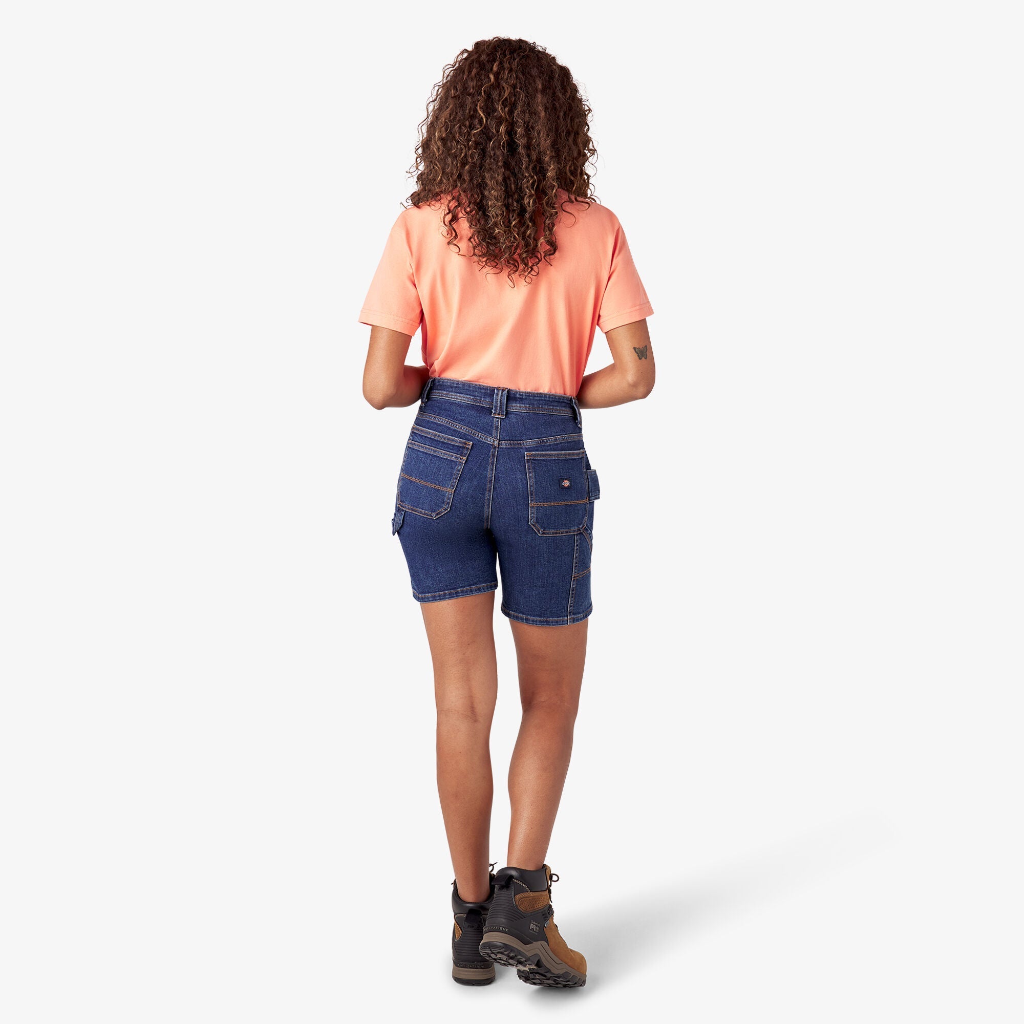 Women's Relaxed Fit Denim Carpenter Shorts, 7"
