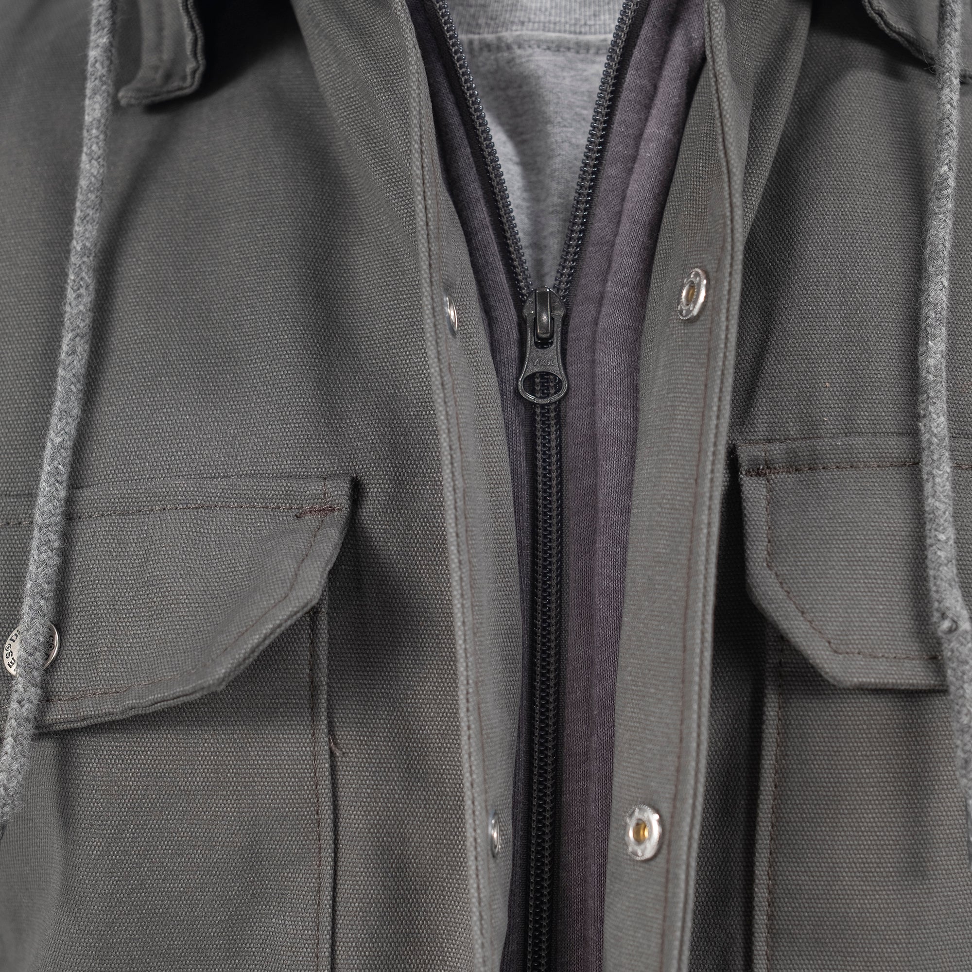 Water Repellent Duck Hooded Shirt Jacket