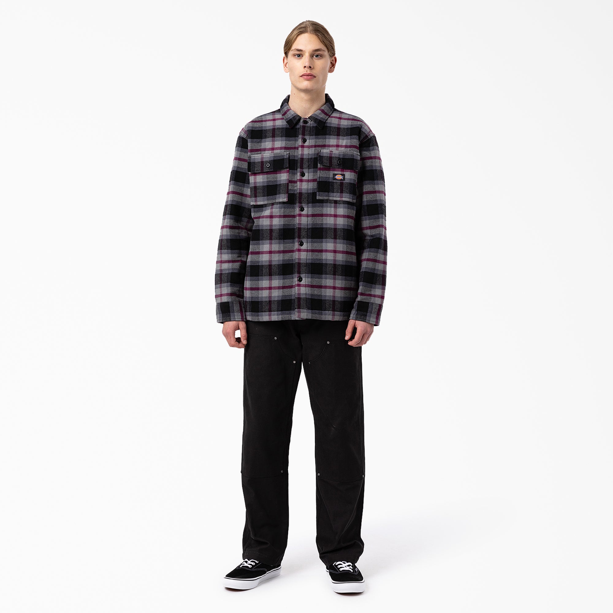 Flannel Quilted Lined Shirt Jacket