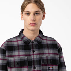 Flannel Quilted Lined Shirt Jacket