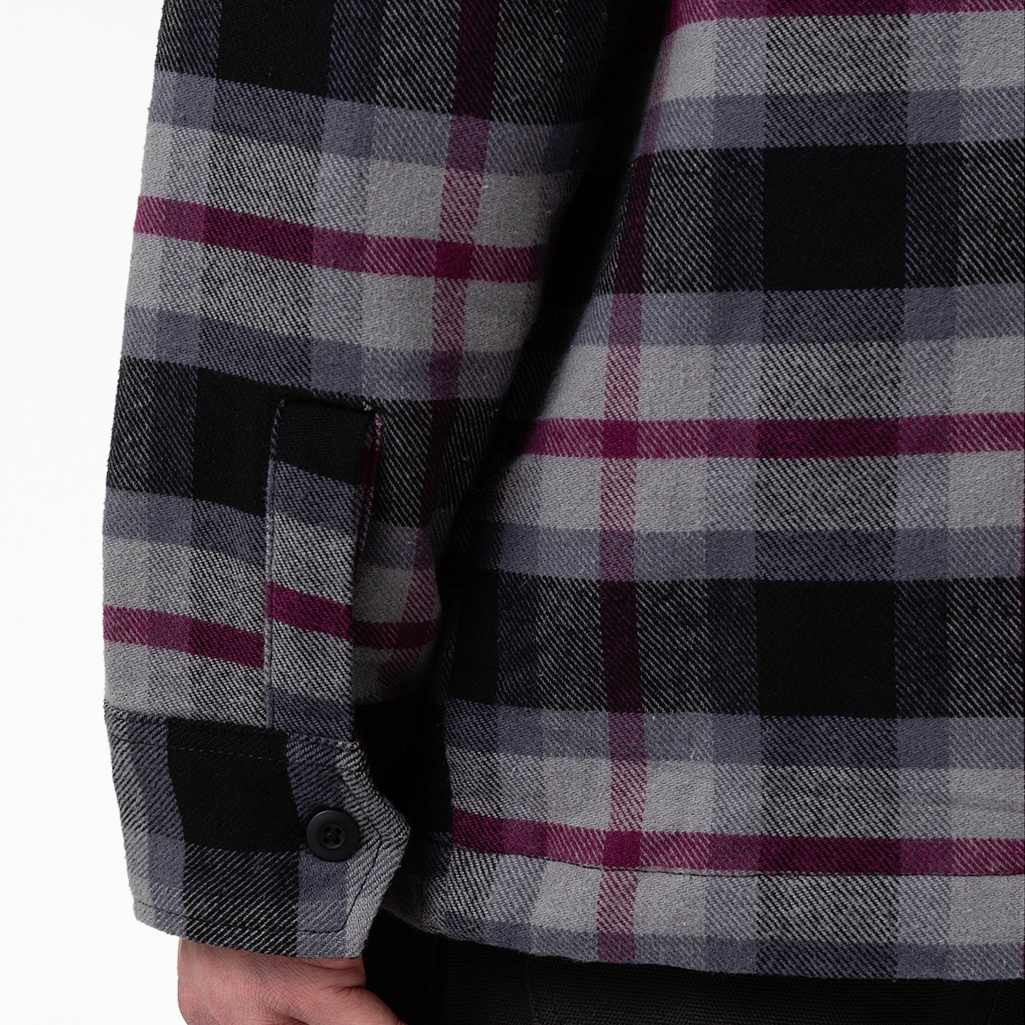 Flannel Quilted Lined Shirt Jacket