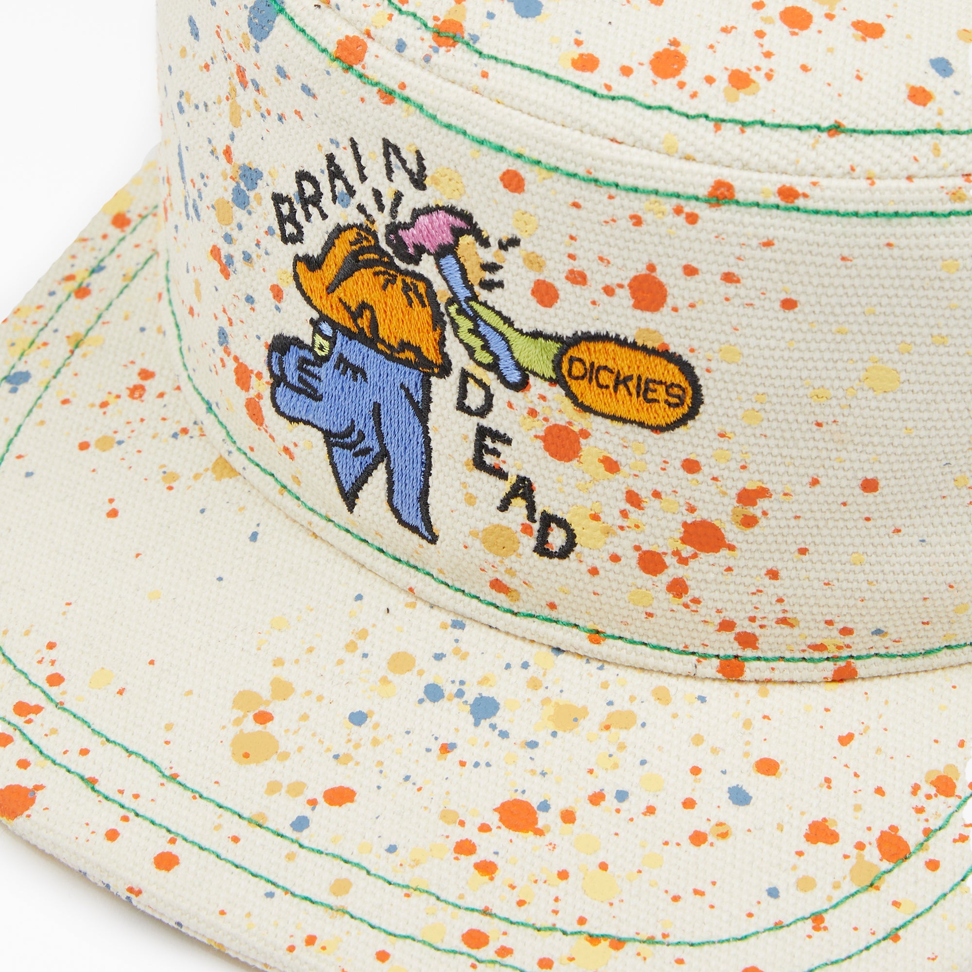 Brain Dead Paint Splatter Canvas Painter's Cap