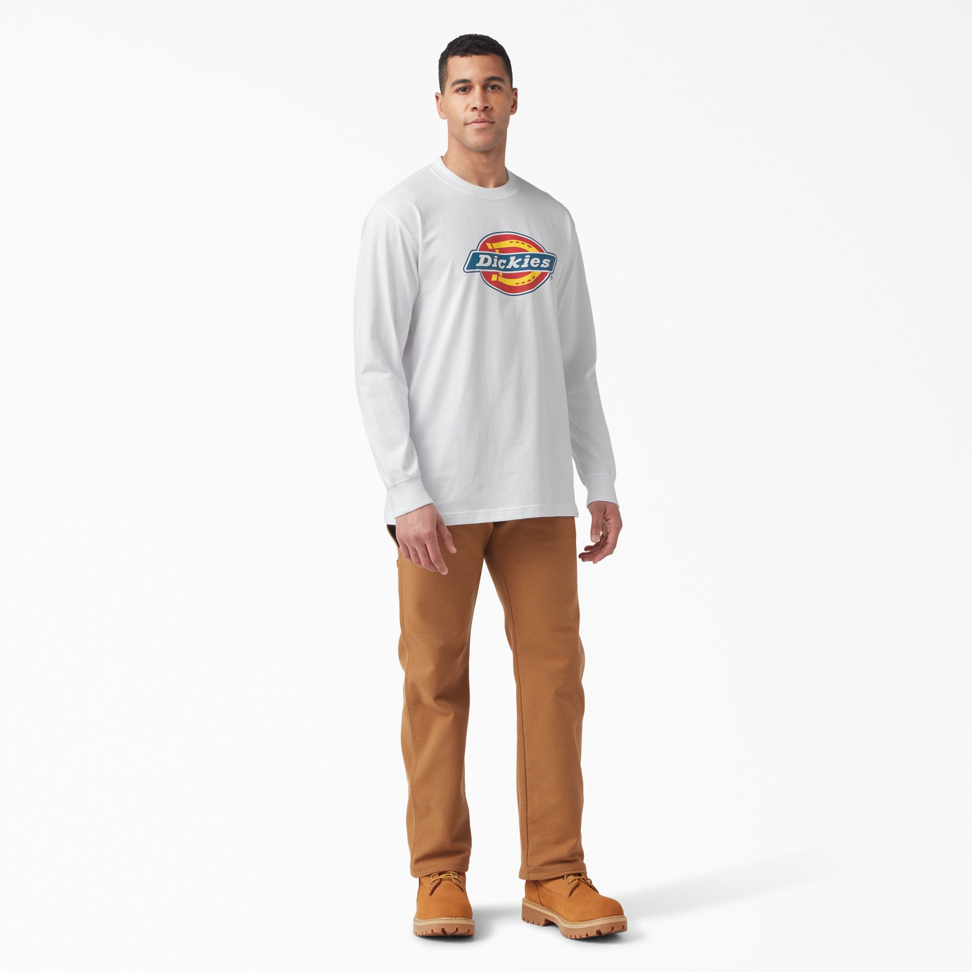 Tri-Color Logo Graphic Long Sleeve T-Shirt