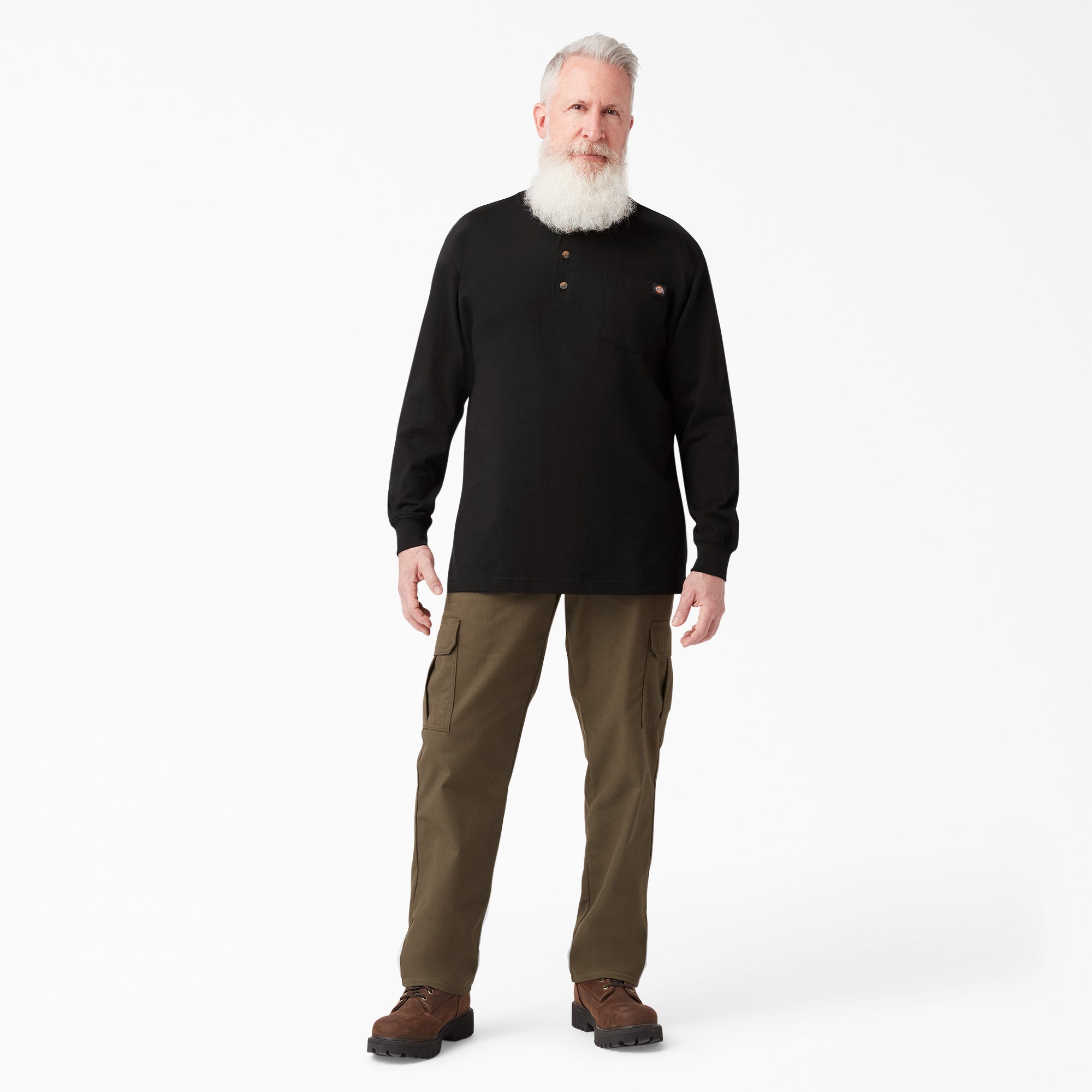 Heavyweight Long Sleeve Henley T-Shirt