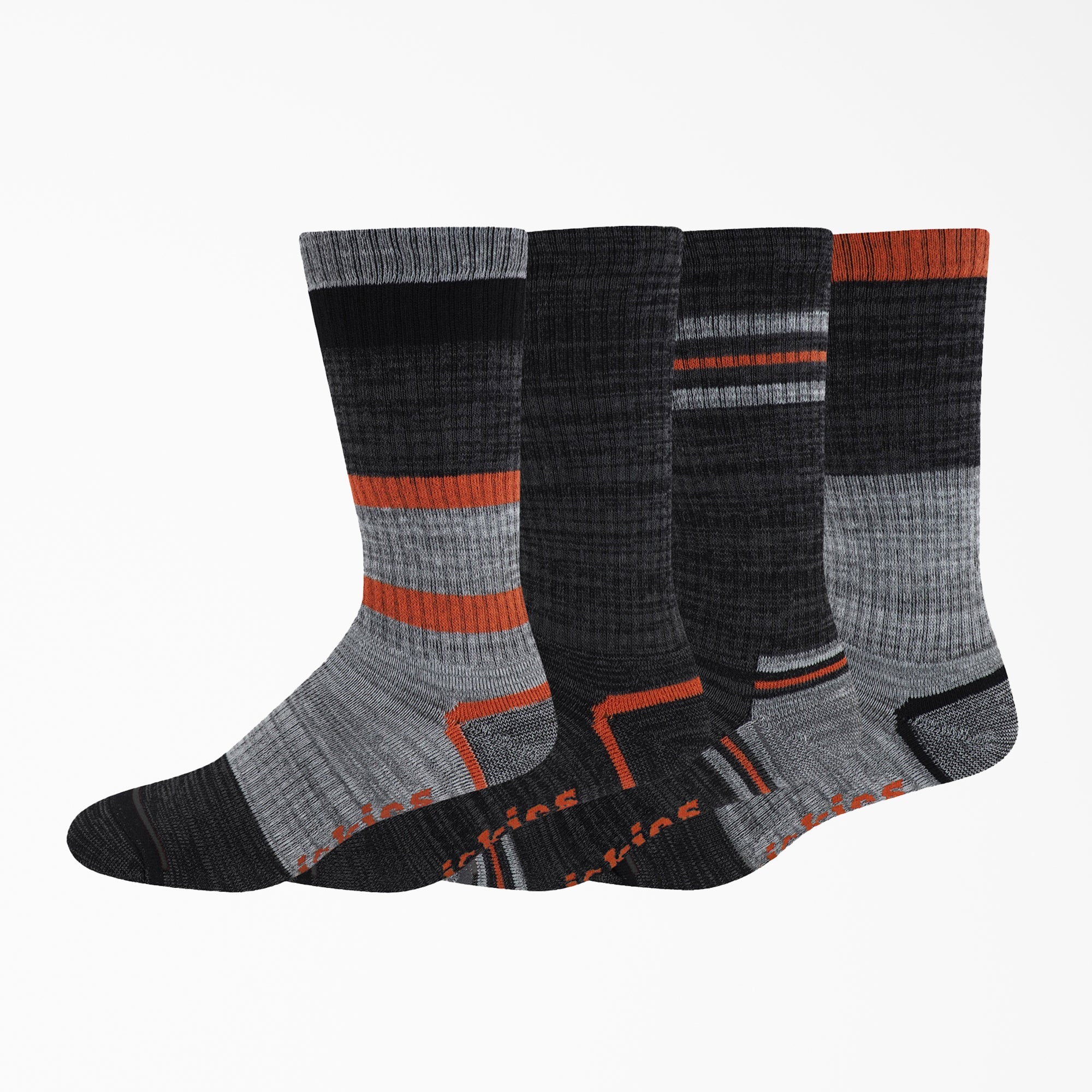 Striped Crew Socks, Size 6-12, 4-Pack