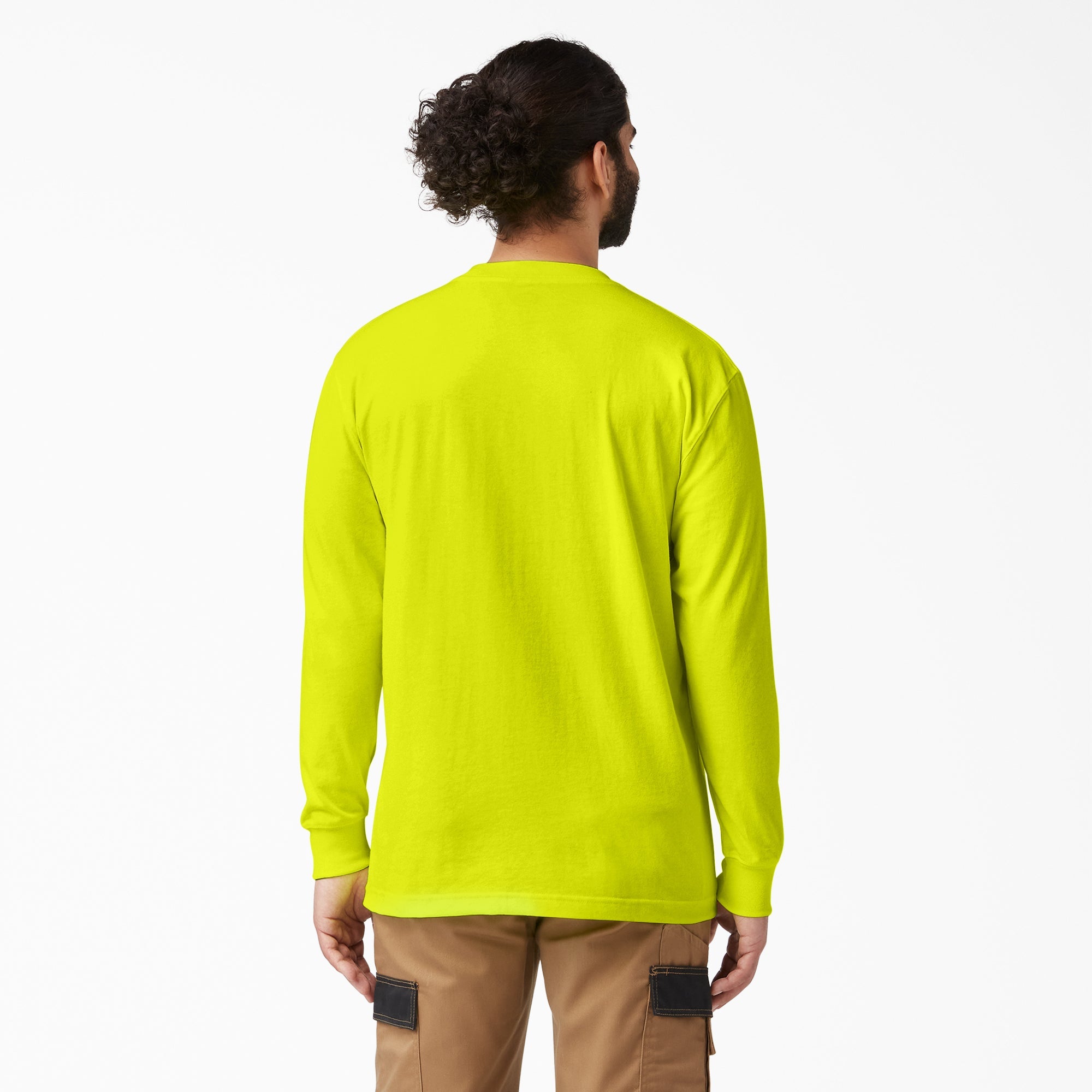 Heavyweight Neon Long Sleeve Pocket T-Shirt